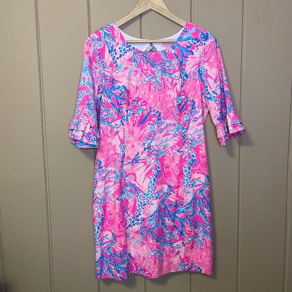 Lilly Pulitzer Dresses & Skirts - Lilly Pulitzer Fiesta Stretch Dress Aquadesiac Light Paschia Pink Size 10 New